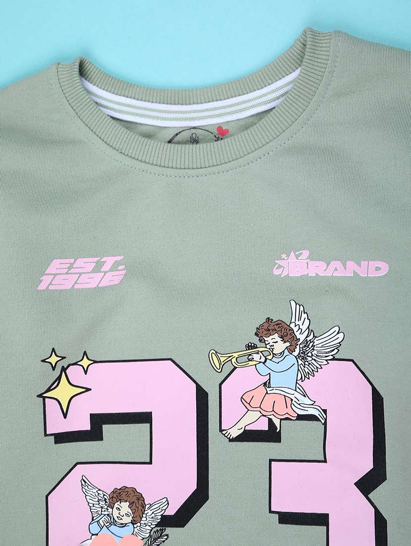 girls typographic long sleeve sweatshirt - 22217150 -  Standard Image - 3