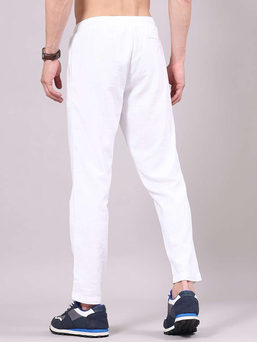 men solid mid rise chinos casual trouser - 22217165 -  Standard Image - 3