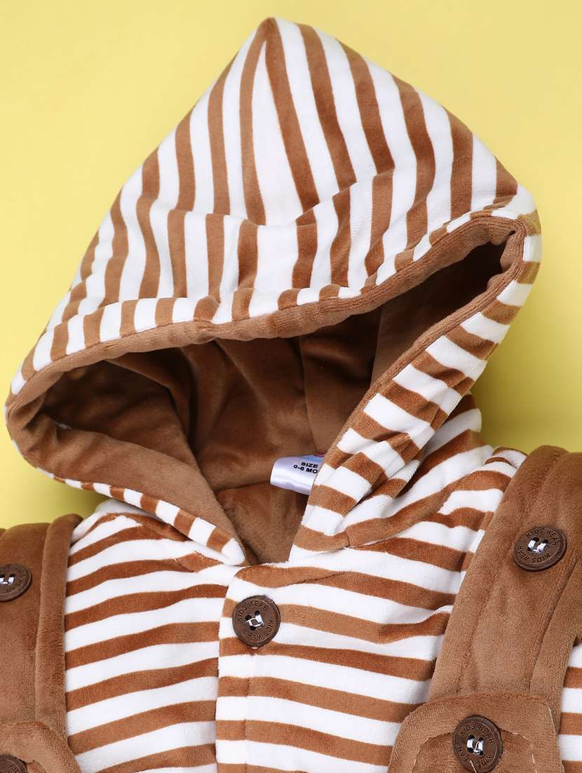 kids striped long sleeve winterwear dungaree set - 22217172 -  Standard Image - 3