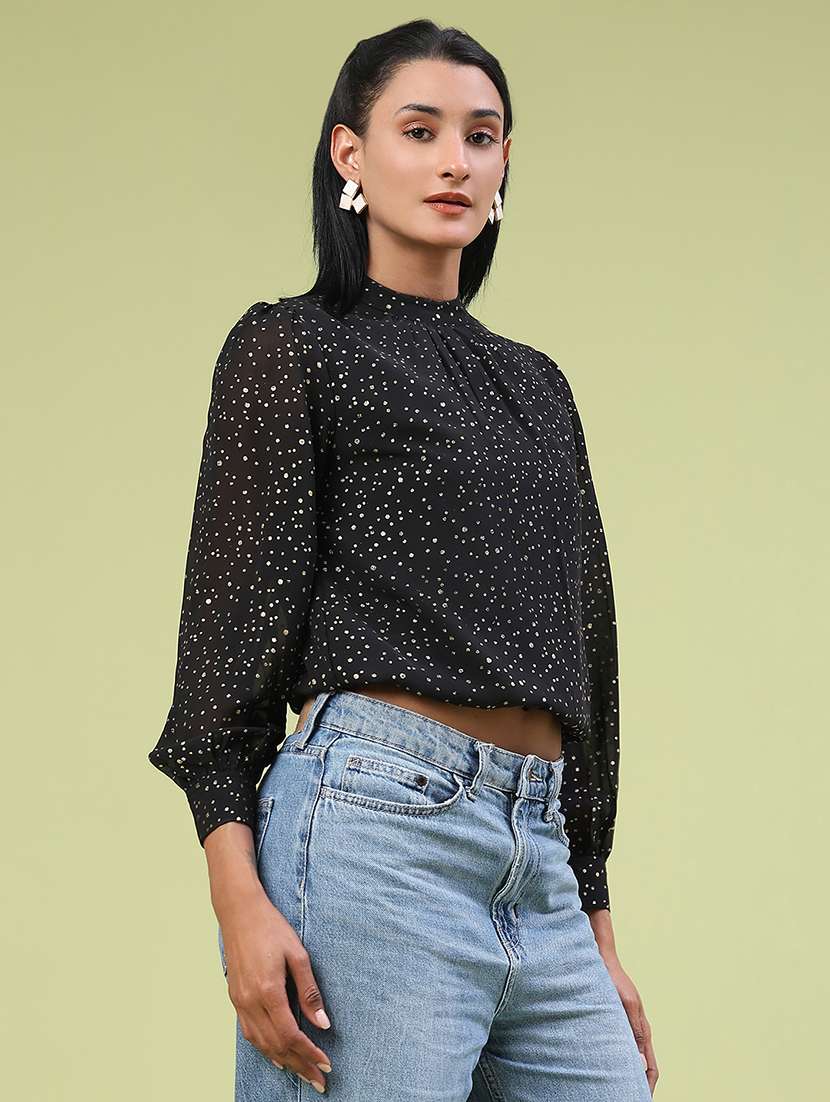 women black polyester regular top - 22217179 -  Standard Image - 3