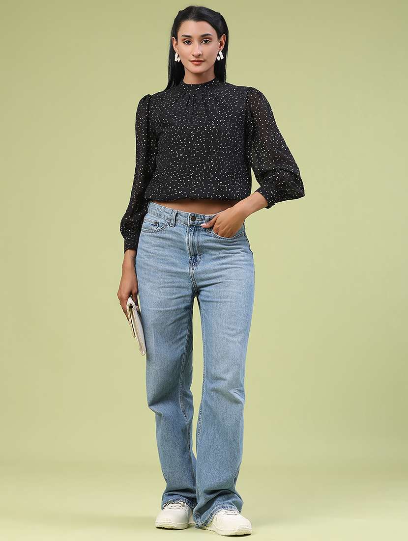 women black polyester regular top - 22217179 -  Standard Image - 5
