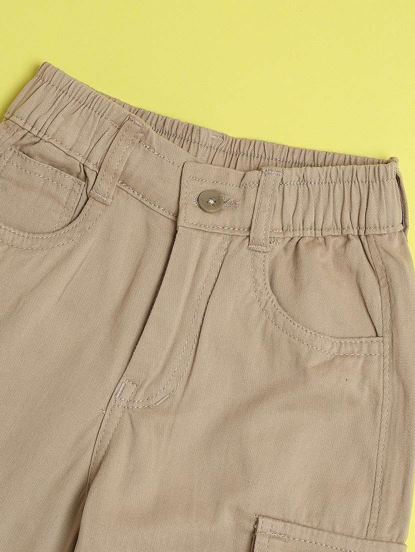 boys solid mid rise cargo - 22217349 -  Standard Image - 3