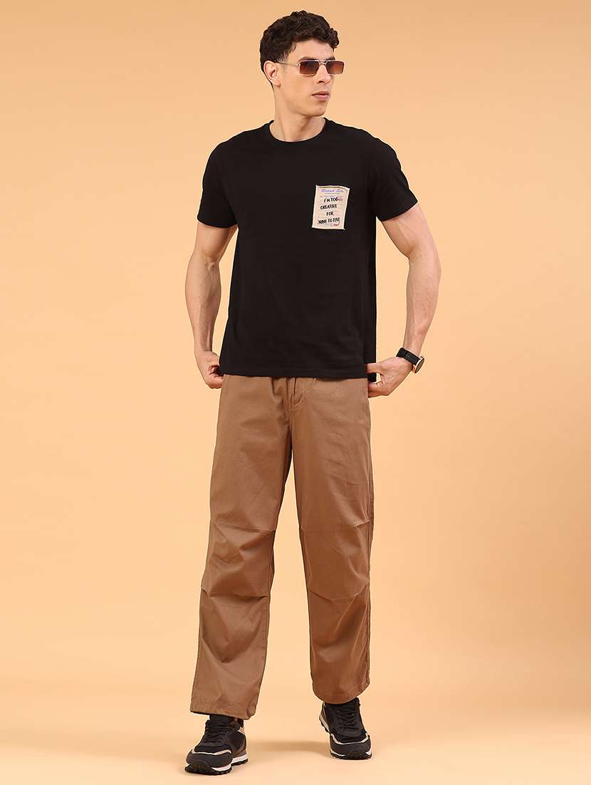 men solid mid rise parachute casual trouser - 22217387 -  Standard Image - 5