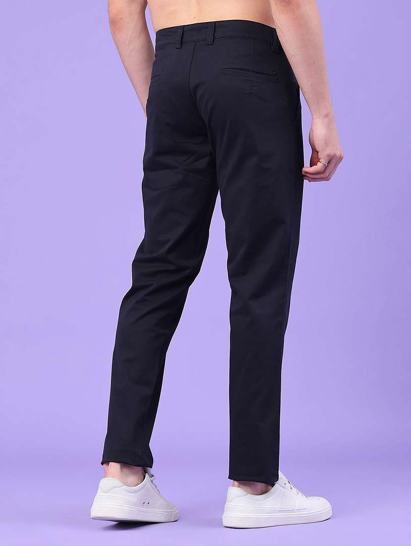 men solid mid rise chino - 22217405 -  Standard Image - 3