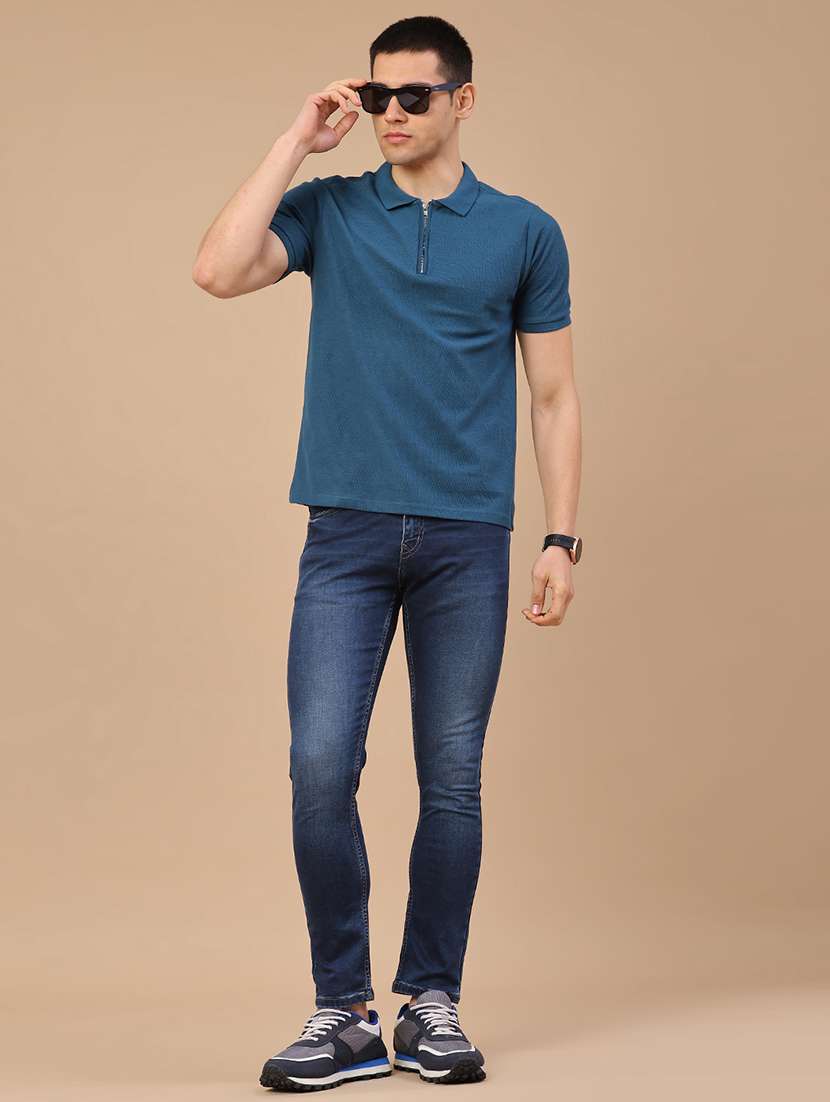men self design short sleeve slim fit polo t-shirt - 22217430 -  Standard Image - 5