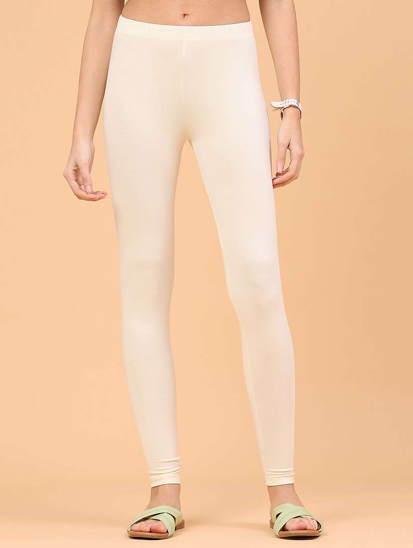 women solid mid rise legging