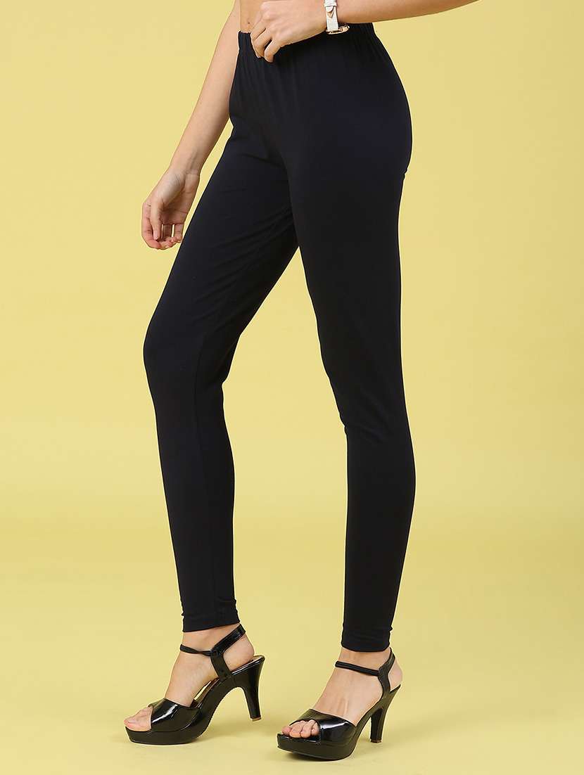 women solid mid rise legging - 22217446 -  Standard Image - 3