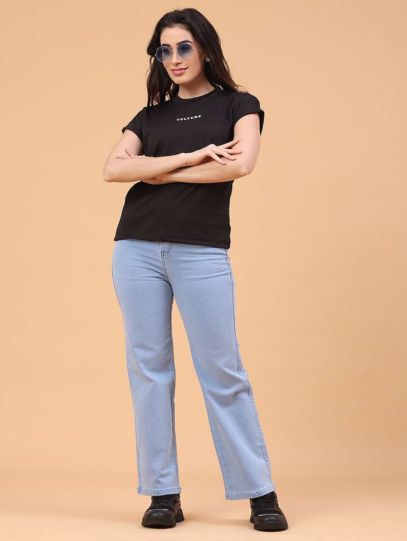 women solid short sleeve t-shirt - 22217455 -  Standard Image - 5