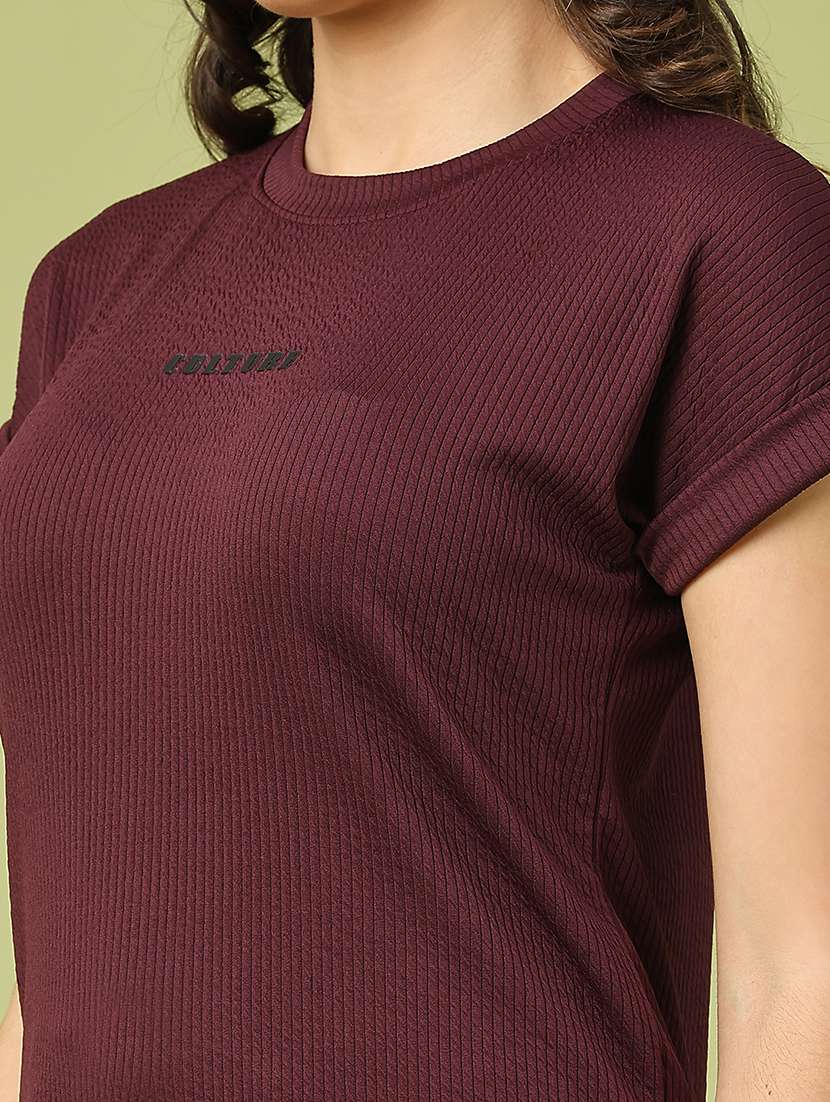 women solid short sleeve t-shirt - 22217456 -  Standard Image - 5