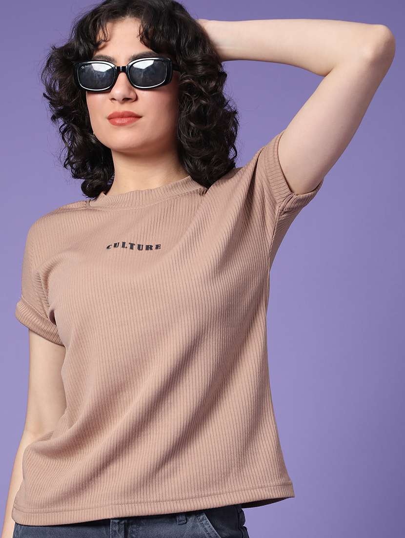 women solid short sleeve t-shirt