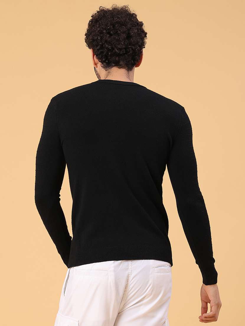 men self design long sleeve regular fit pullover  - 22217648 -  Standard Image - 3