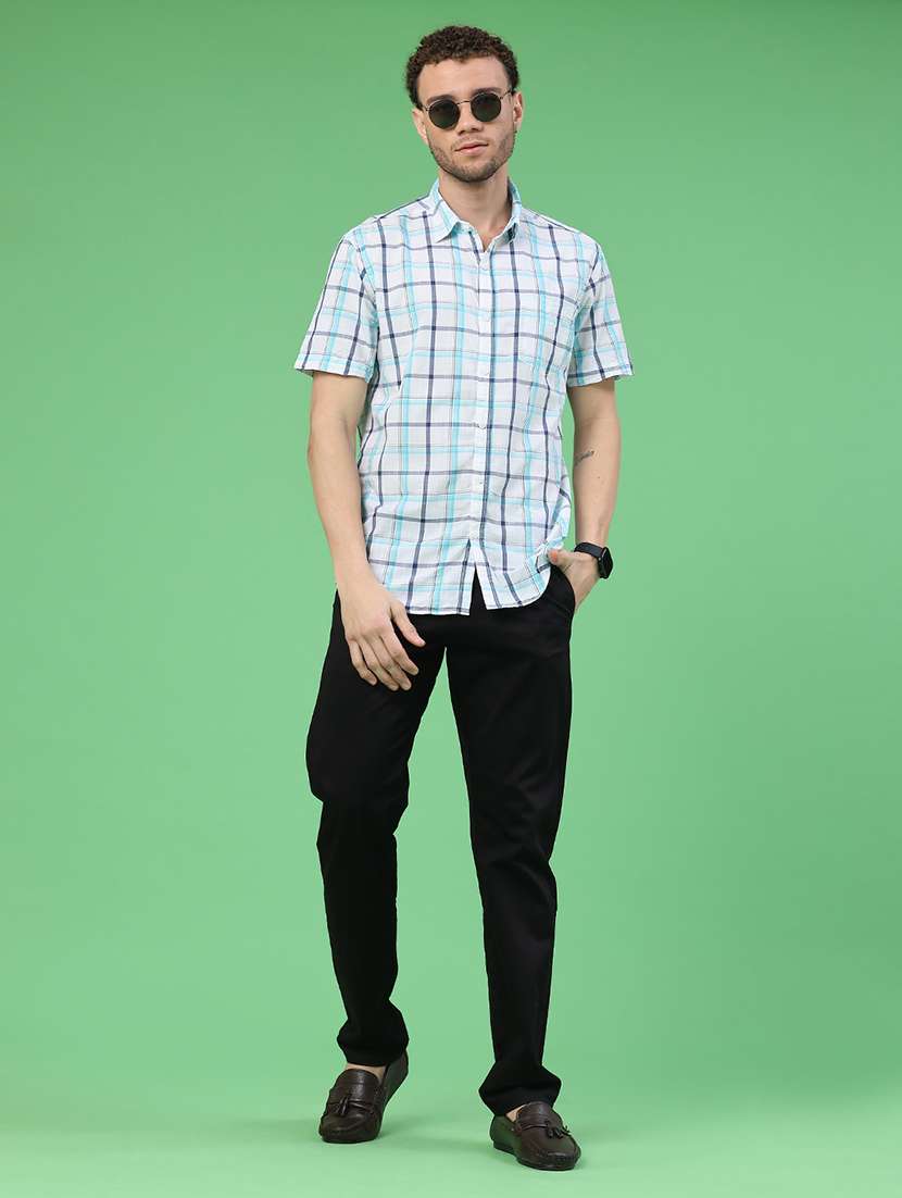 men checkered short sleeve regular fit casual shirt - 22217658 -  Standard Image - 5