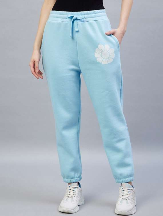 blue cotton joggers