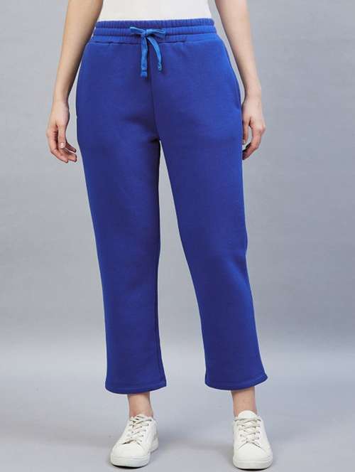 women solid mid rise track pant - 22217674 -  Standard Image - 0