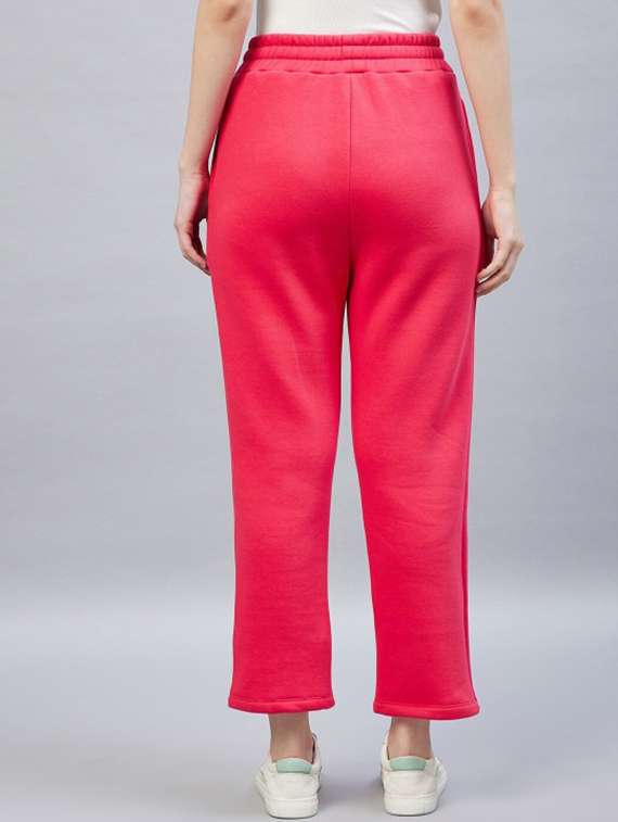 women solid mid rise track pant - 22217675 -  Standard Image - 3