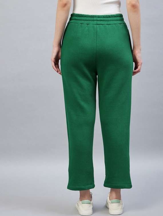 women solid mid rise track pant - 22217676 -  Standard Image - 3