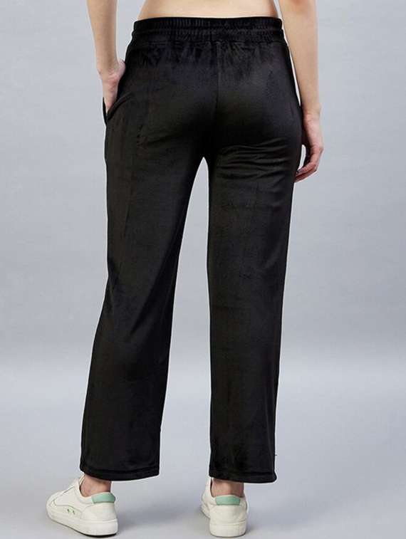 women solid mid rise track pant - 22217729 -  Standard Image - 3