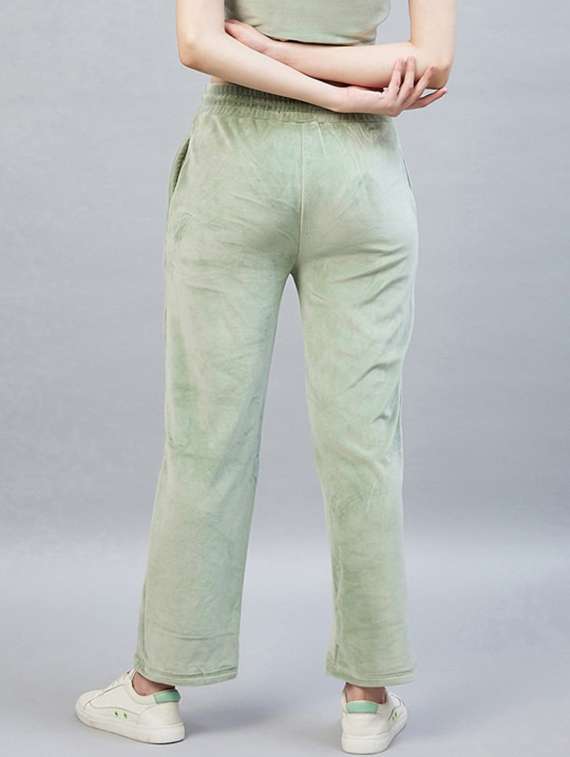 women solid mid rise track pant - 22217732 -  Standard Image - 3