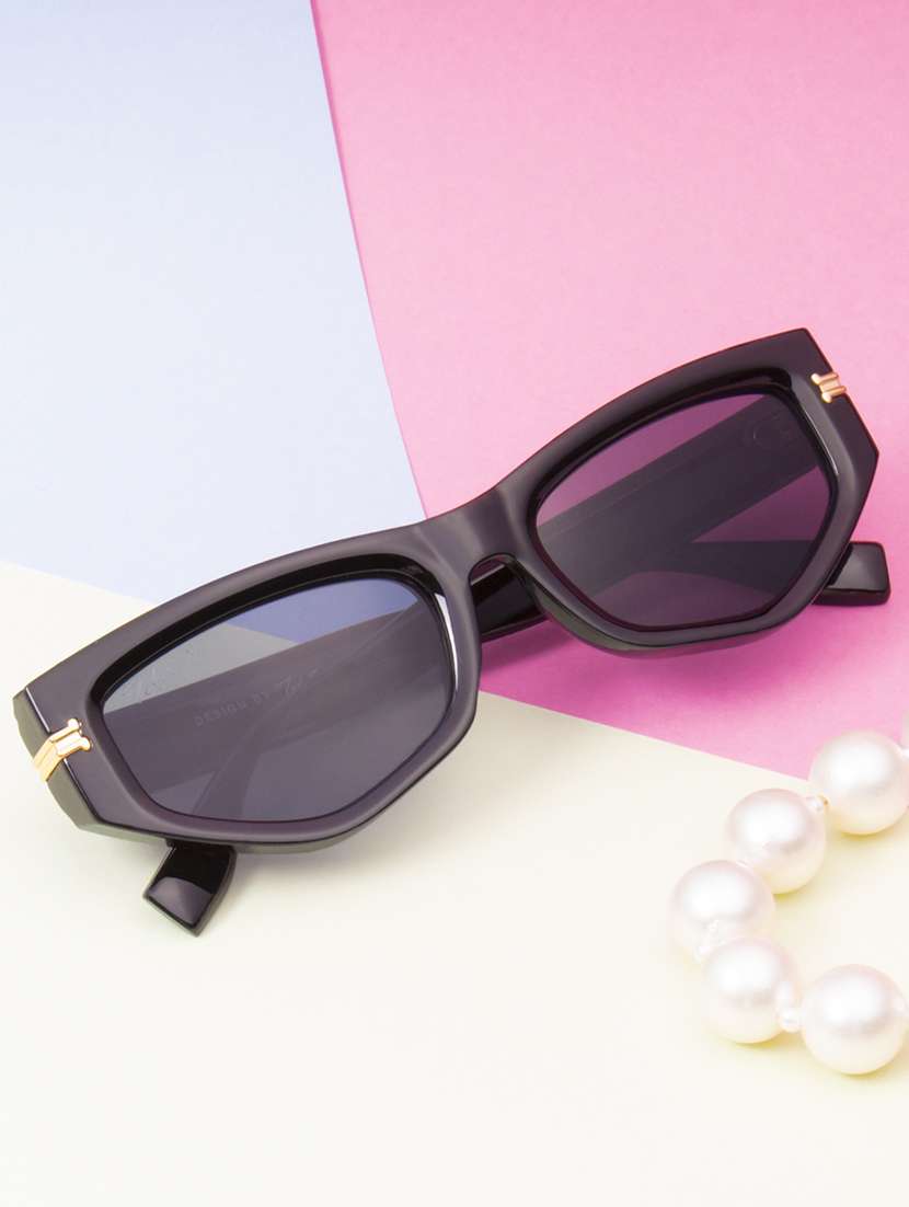 ted smith  women cateye sunglasses i 100% uv protection i grey colour lens - 22217809 -  Zoom Image - 0