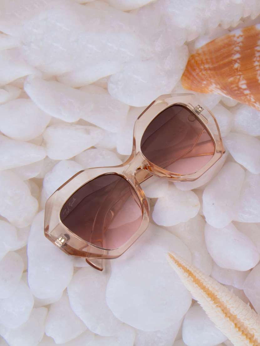 ted smith  women cateye sunglasses i 100% uv protection i brown graded colour lens - 22217810 -  Zoom Image - 0