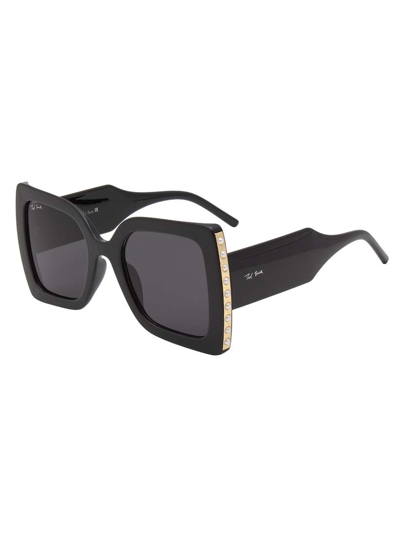 ted smith  women over-sized sunglasses i 100% uv protection i black colour lens - 22217811 -  Standard Image - 3