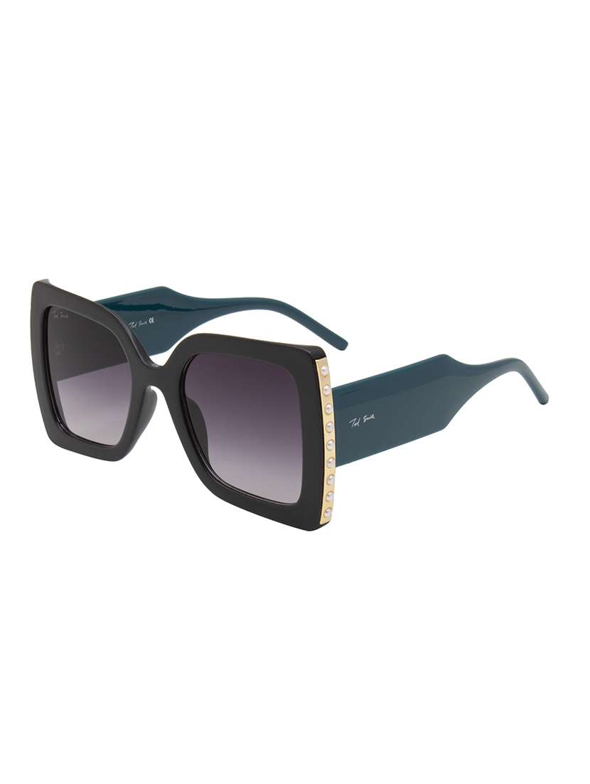 ted smith  women over-sized sunglasses i 100% uv protection i grey graded colour lens - 22217812 -  Standard Image - 3