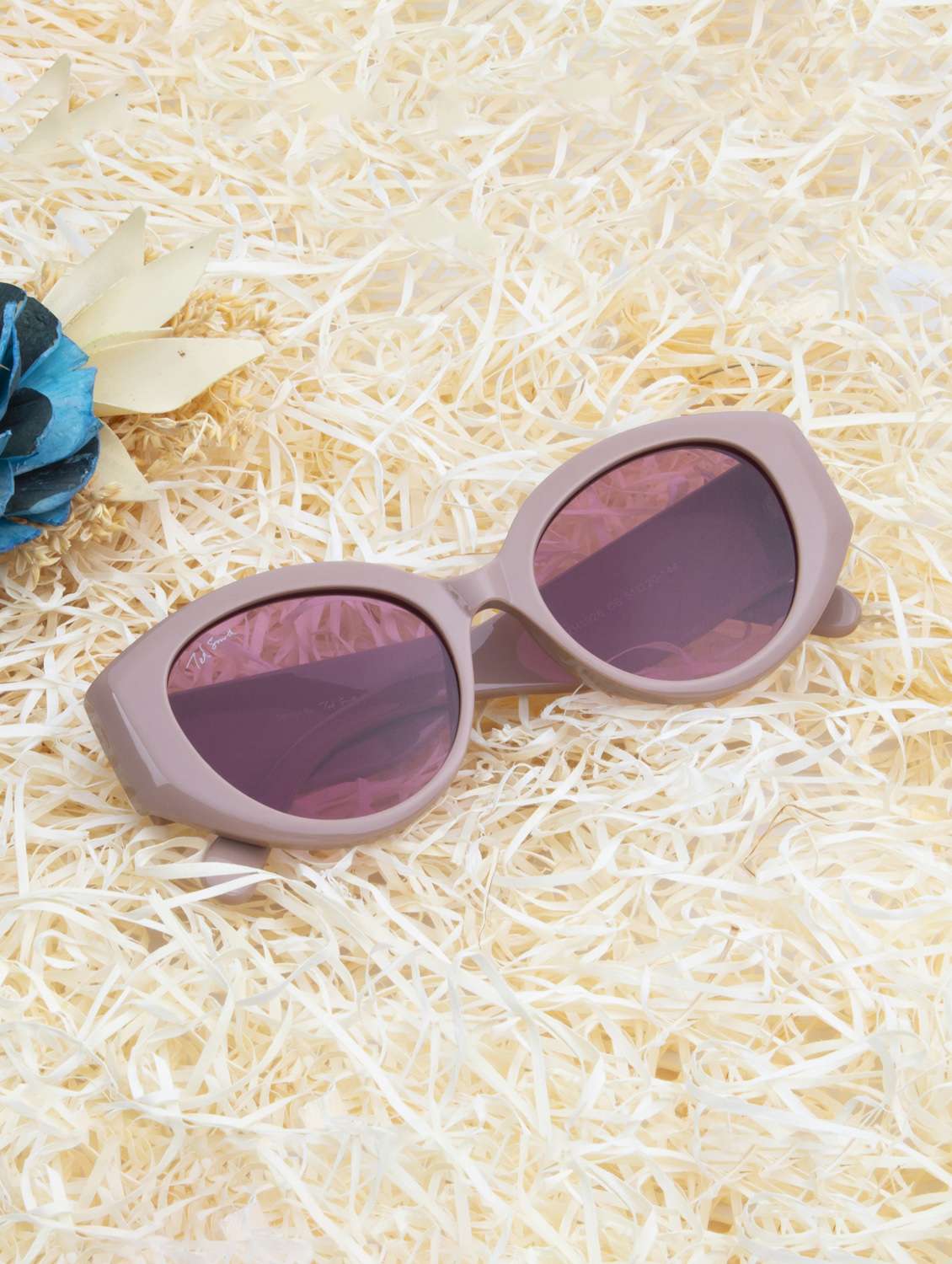 ted smith  women cat-eye sunglasses uv protection 