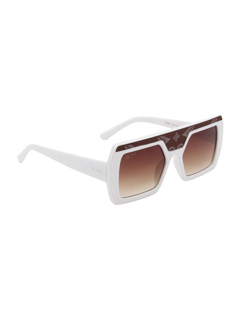ted smith unisex wayfarer sunglasses i 100% uv protection  i  brown graded colour lens - 22217824 -  Standard Image - 3