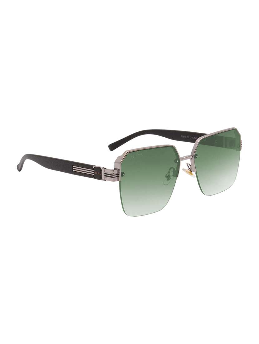 ted smith unisex square sunglasses i 100% uv protection  i  green graded colour lens - 22217828 -  Standard Image - 3