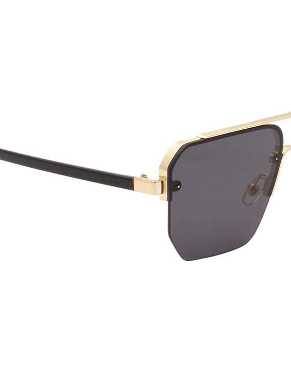 ted smith unisex aviator sunglasses i 100% uv protection  i  black colour lens - 22217830 -  Standard Image - 5