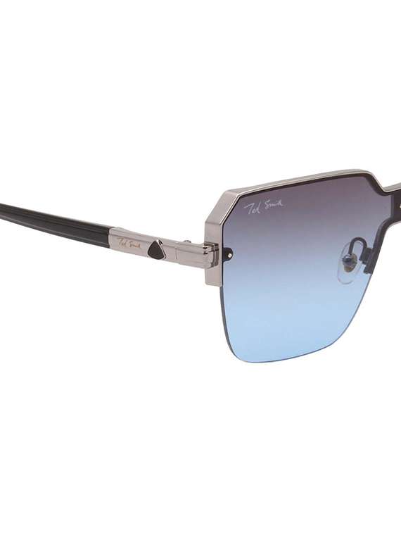 ted smith unisex square sunglasses i 100% uv protection  i  grey blue colour lens - 22217833 -  Standard Image - 5