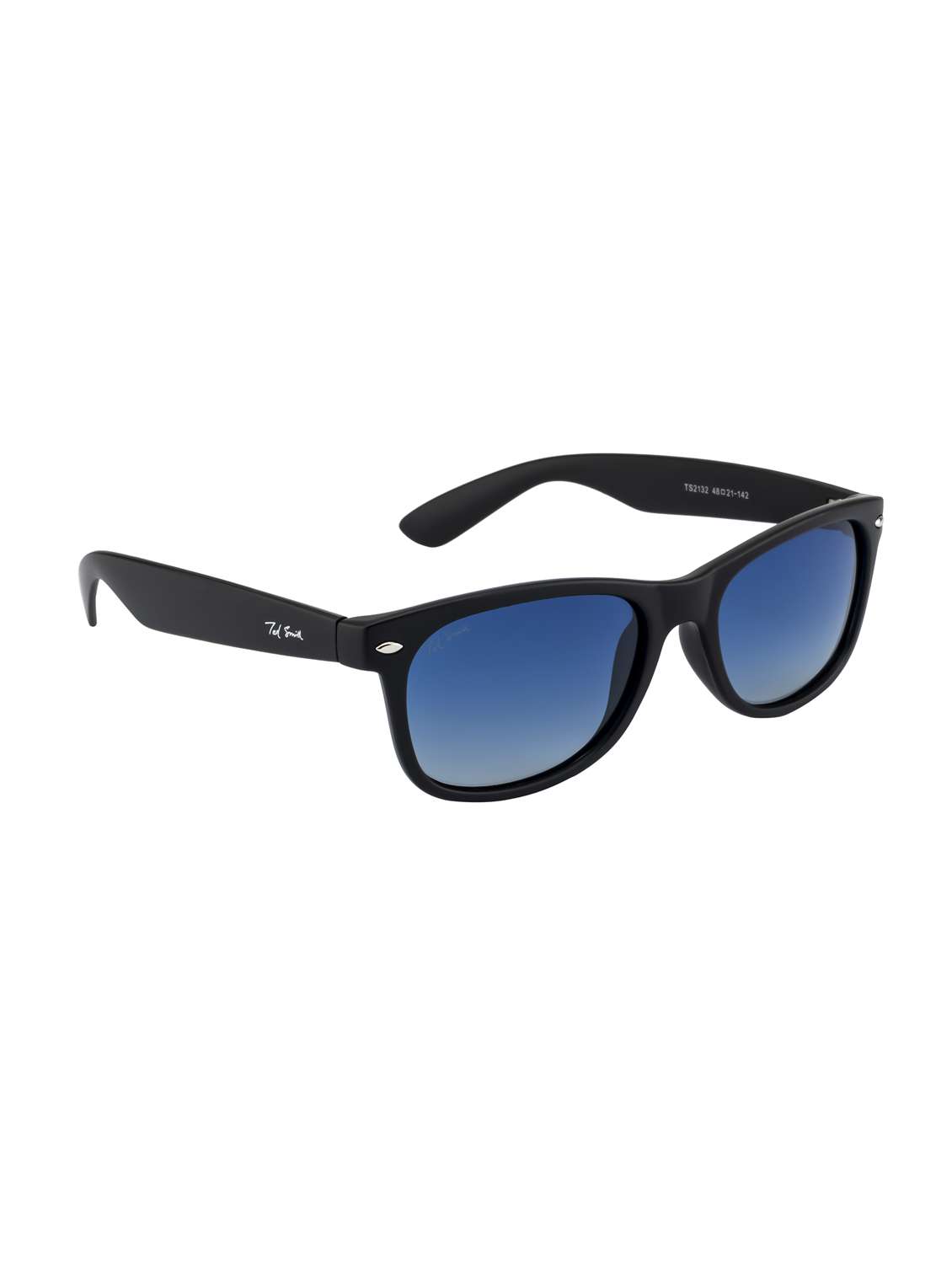ted smith unisex wayfarer sunglasses polarized  i  blue graded colour lens - 22217838 -  Standard Image - 3