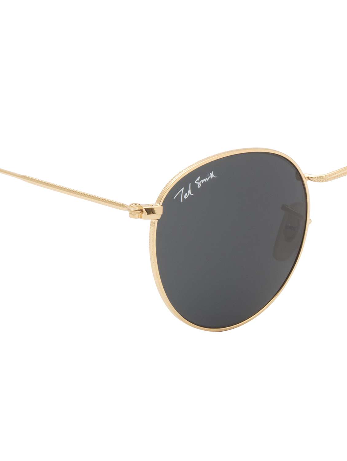 ted smith unisex round sunglasses i 100% uv protection  i  grey colour lens - 22217841 -  Standard Image - 5