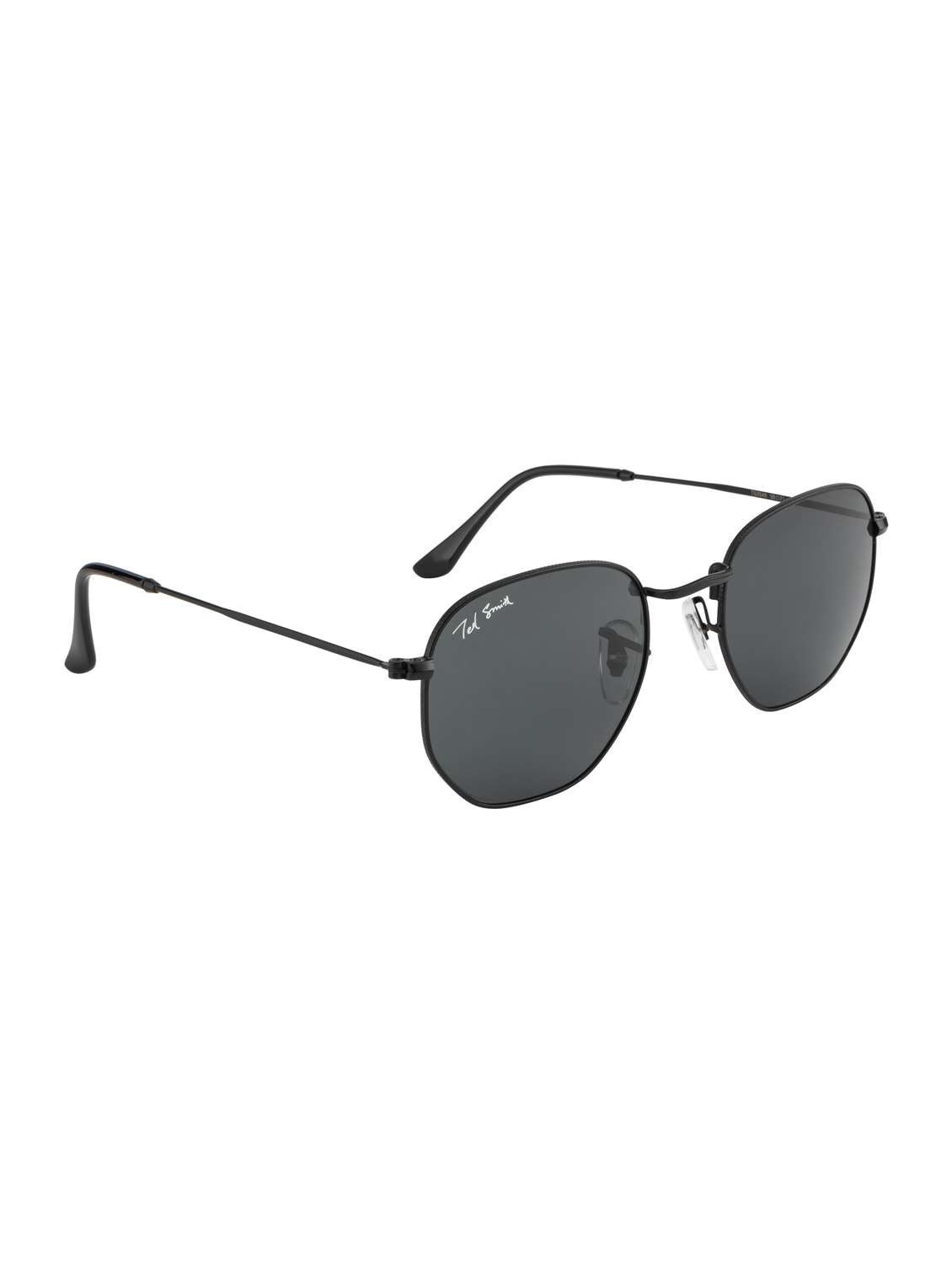 ted smith unisex hexagnal sunglasses i 100% uv protection  i  grey colour lens - 22217847 -  Standard Image - 3