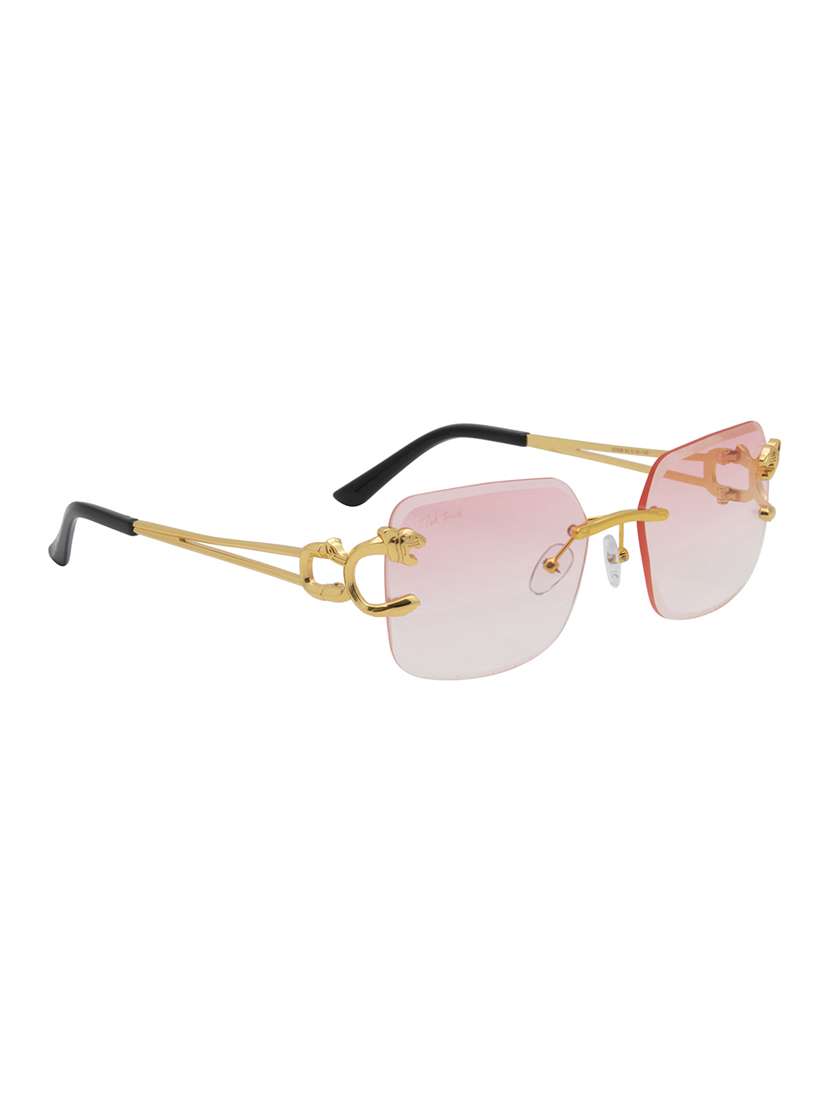 ted smith unisex wayfarer sunglasses i 100% uv protection  i  pink colour lens - 22217857 -  Standard Image - 3