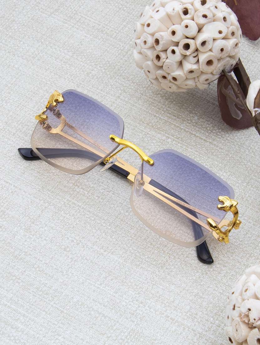 ted smith unisex wayfarer sunglasses i 100% uv protection  i  blue yellow colour lens