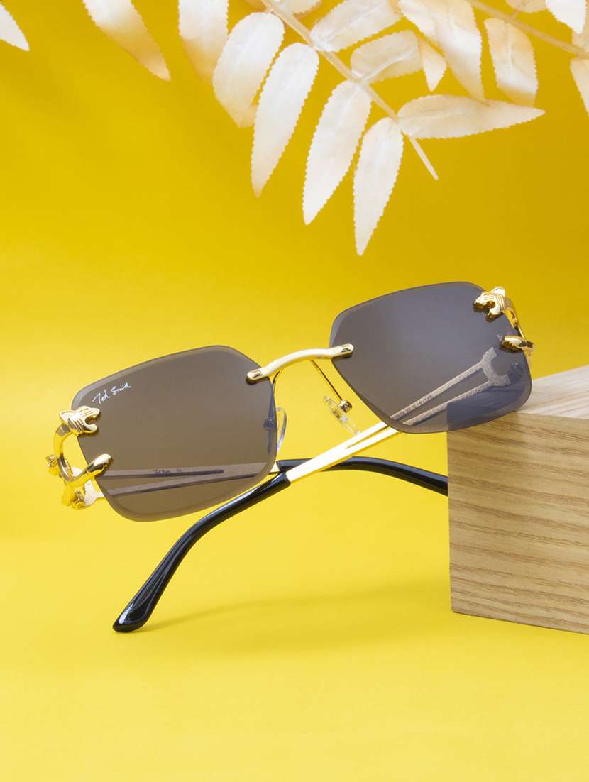 ted smith unisex wayfarer sunglasses i 100% uv protection  i  grey colour lens - 22217859 -  Zoom Image - 0