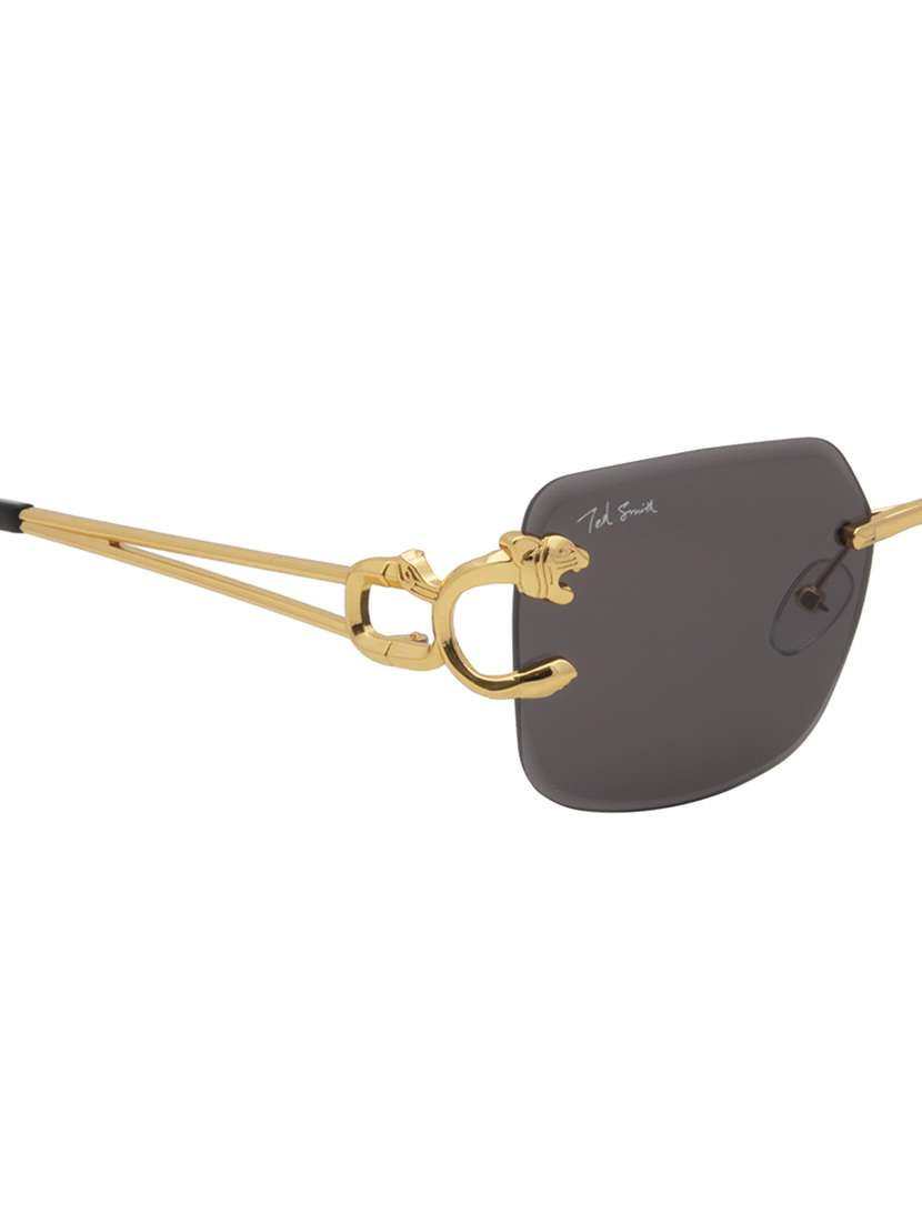 ted smith unisex wayfarer sunglasses i 100% uv protection  i  grey colour lens - 22217859 -  Standard Image - 5