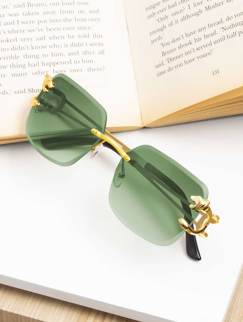 ted smith unisex wayfarer sunglasses i 100% uv protection  i  green graded colour lens - 22217861 -  Zoom Image - 0