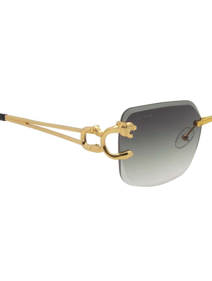 ted smith unisex wayfarer sunglasses i 100% uv protection  i  green graded colour lens - 22217861 -  Standard Image - 5