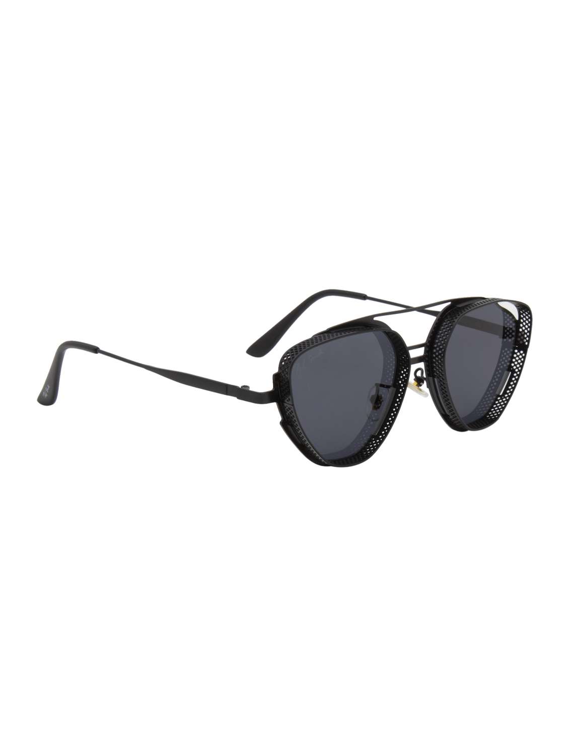 ted smith unisex aviator sunglasses i 100% uv protection  i  grey colour lens - 22217863 -  Standard Image - 3