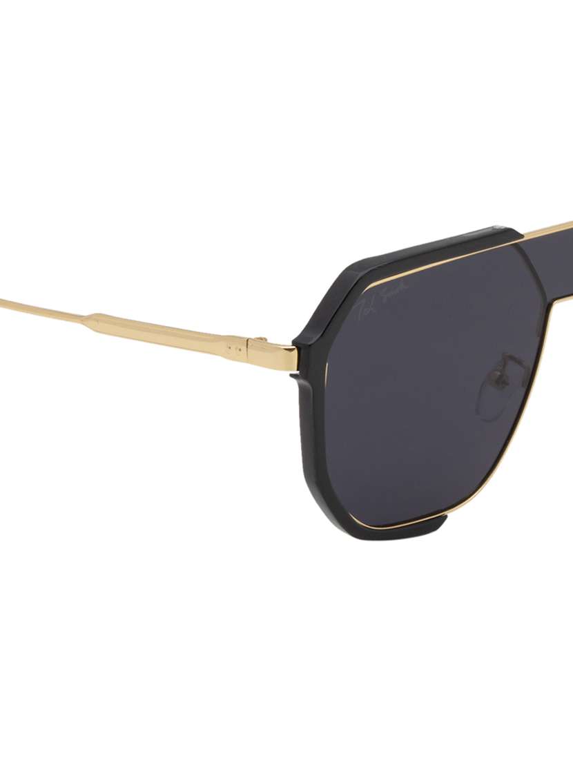 ted smith unisex aviator sunglasses i 100% uv protection  i  black colour lens - 22217870 -  Standard Image - 5