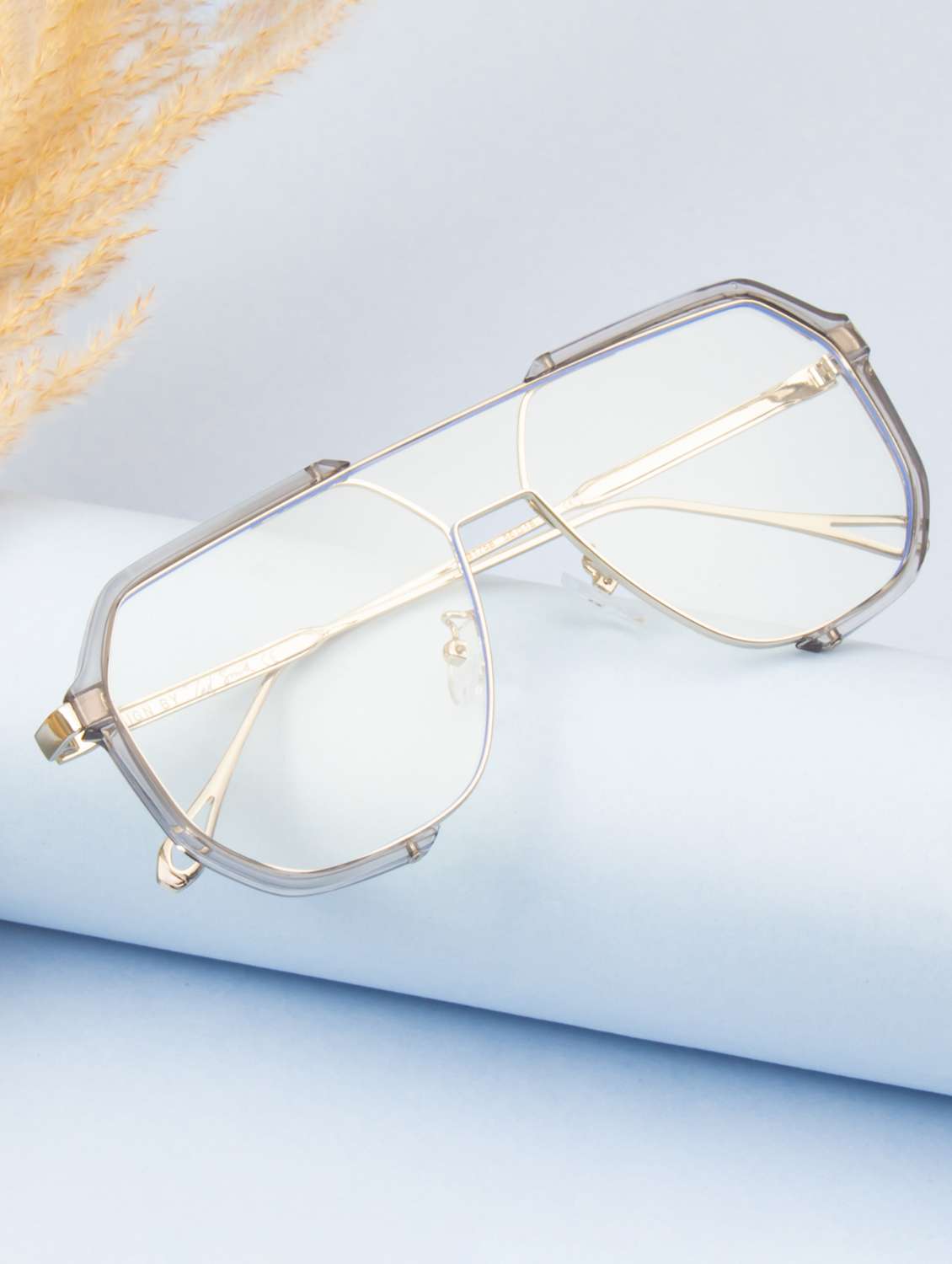 ted smith unisex aviator sunglasses i 100% uv protection  i  clear colour lens - 22217873 -  Zoom Image - 0