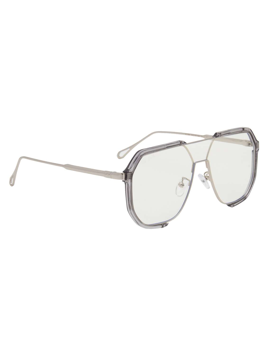 ted smith unisex aviator sunglasses i 100% uv protection  i  clear colour lens - 22217873 -  Standard Image - 3