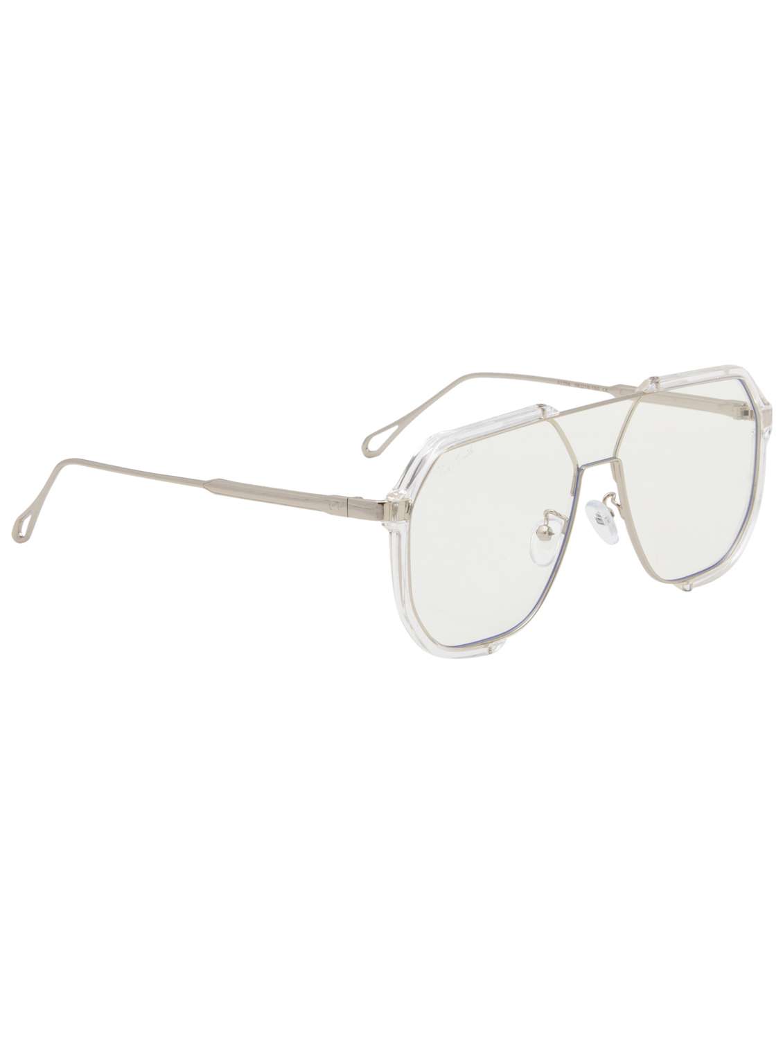 ted smith unisex aviator sunglasses i 100% uv protection  i  clear colour lens - 22217874 -  Standard Image - 3