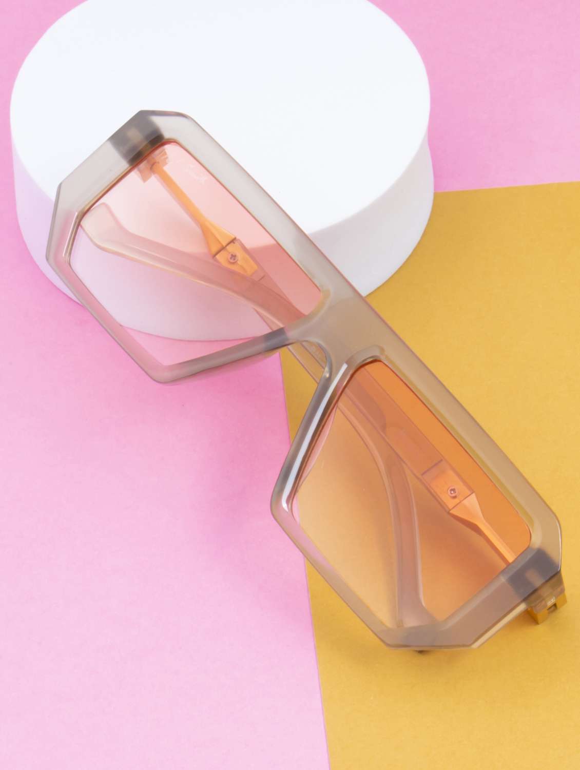 ted smith unisex aviator sunglasses i 100% uv protection  i  pink graded colour lens