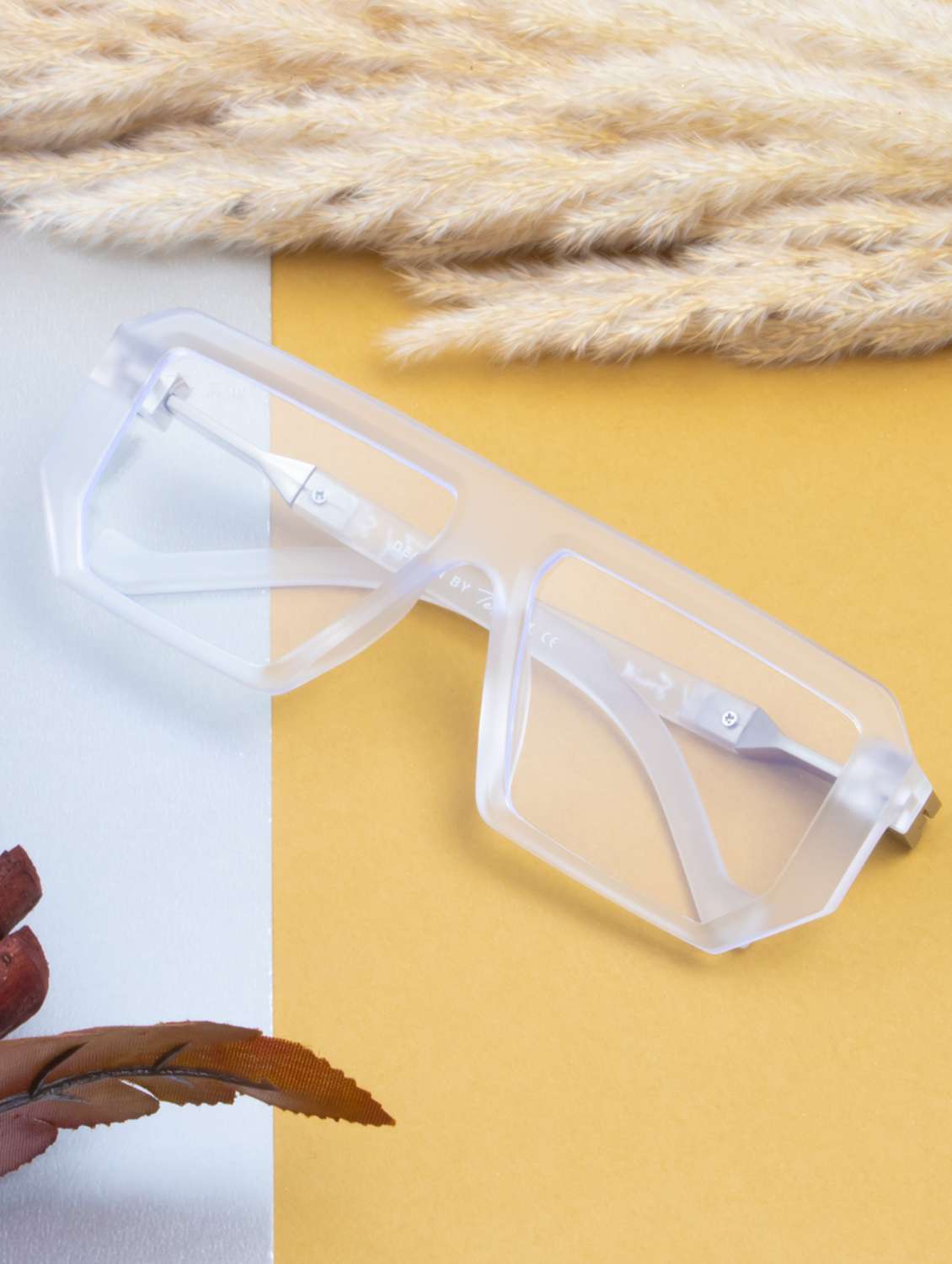 ted smith unisex aviator sunglasses i 100% uv protection  i  clear colour lens