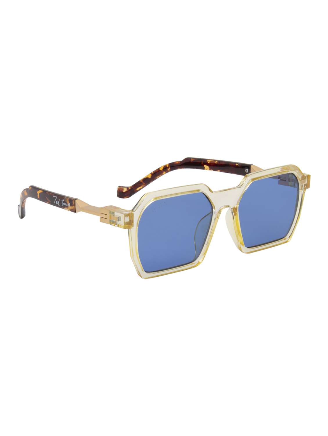 ted smith unisex square sunglasses i 100% uv protection  i  blue colour lens - 22217892 -  Standard Image - 3