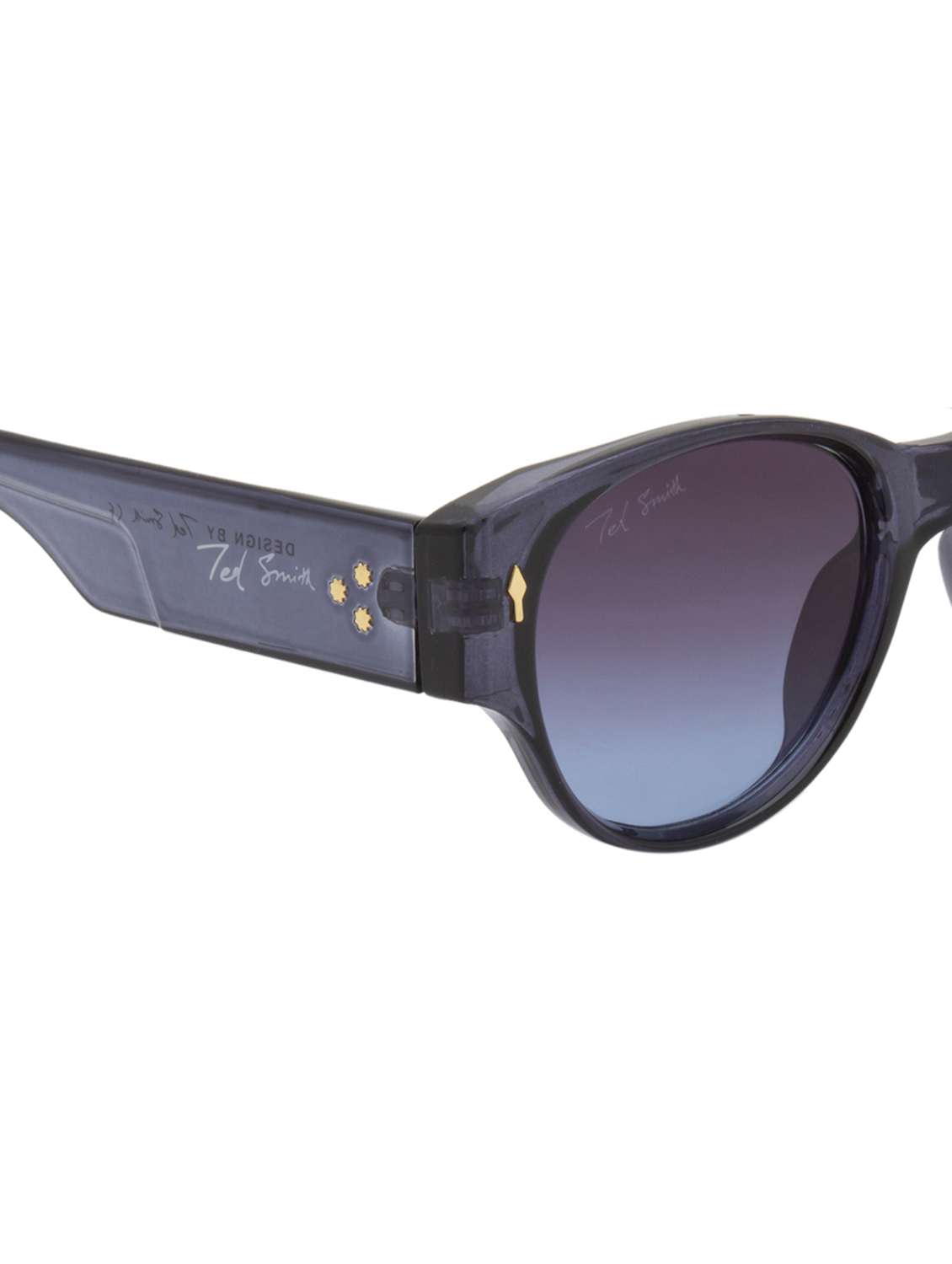 ted smith unisex round sunglasses i 100% uv protection  i  blue graded colour lens - 22217895 -  Standard Image - 5