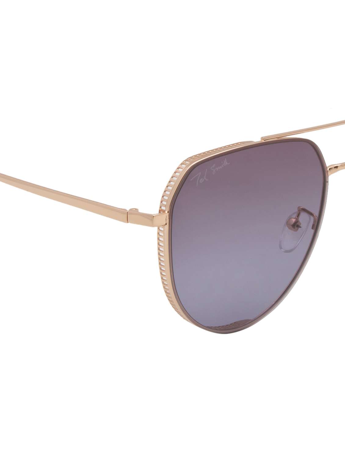 ted smith unisex aviator sunglasses i 100% uv protection  i  purple colour lens - 22217900 -  Standard Image - 5